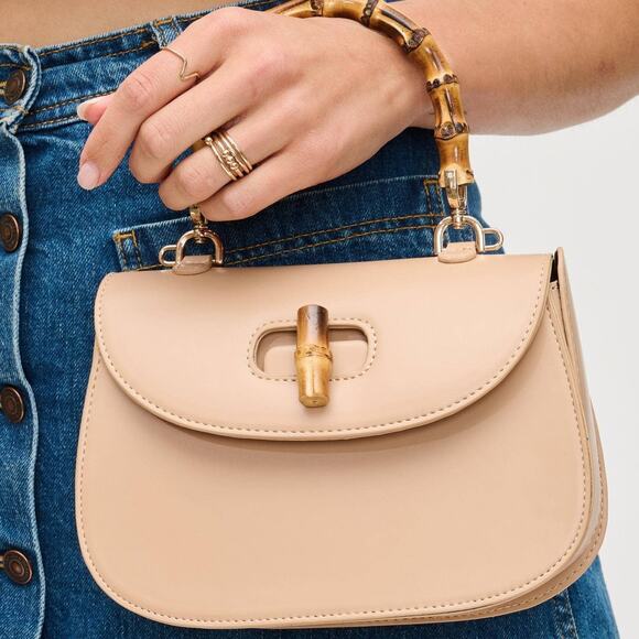 Allison Bamboo Top Handle Crossbody Natural - Picture 5 of 6